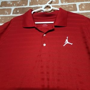 Mens XLT red polo jump man short sleeve shirt
